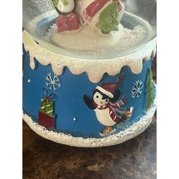 Snowman and Penguin Christmas Snow Globe - Picture 3 of 9